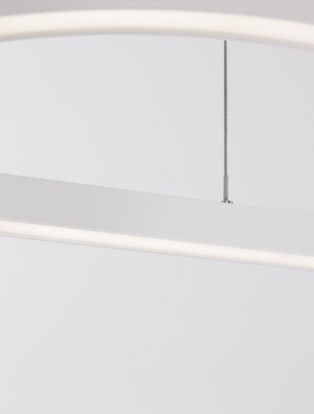 Nova Luce CUPPE LED Pendelleuchte Weiß 56W Warmweiss 120x35x200cm dimmbar 9345625