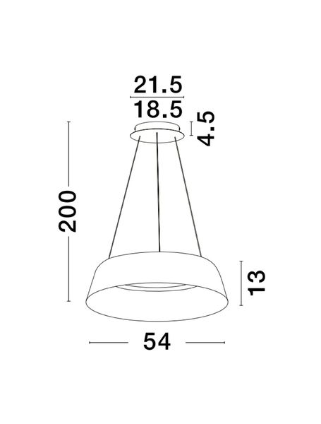 Nova Luce ALBA LED Pendelleuchte Weiß 53W Warmweiss 200x54cm dimmbar 9345657