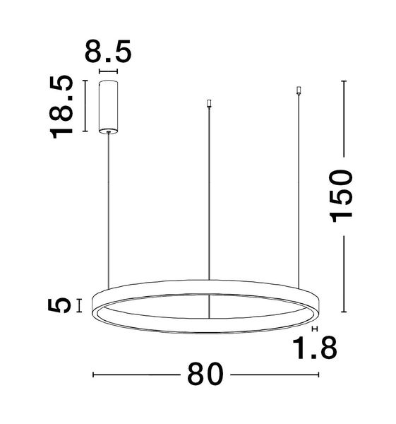 Nova Luce ELOWEN LED Pendelleuchte Gold 77W Warmweiss 150x80cm dimmbar 9345665