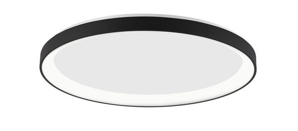 Nova Luce PERTINO LED Deckenleuchte Schwarz 50W Warmweiss 6x58cm dimmbar 9345685