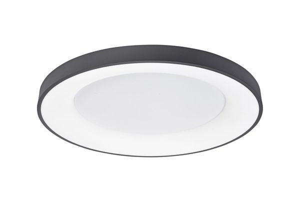 Nova Luce RANDO THIN LED Deckenleuchte Schwarz 50W Neutralweiss 9x60cm dimmbar 9353851