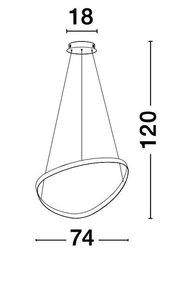 Nova Luce ARIES LED Pendelleuchte Weiß 33W Warmweiss 120x74cm dimmbar 9357062