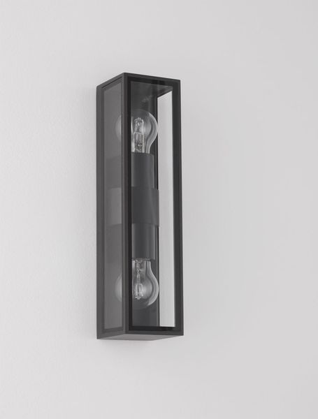 Nova Luce REGINA Wandleuchte E27 Anthrazit 2X12W IP65 8,6x9x34,8cm dimmbar 9492442