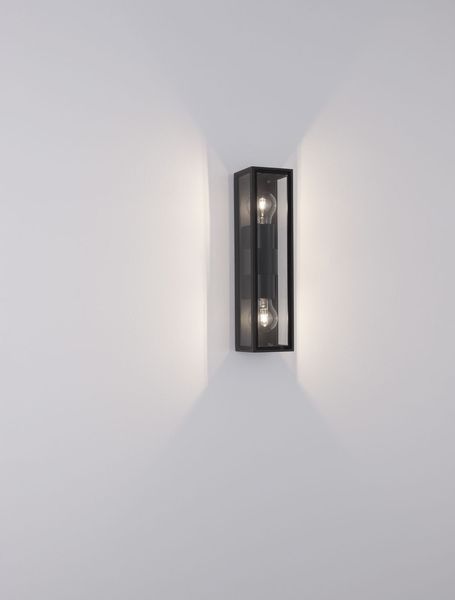 Nova Luce REGINA Wandleuchte E27 Anthrazit 2X12W IP65 8,6x9x34,8cm dimmbar 9492442