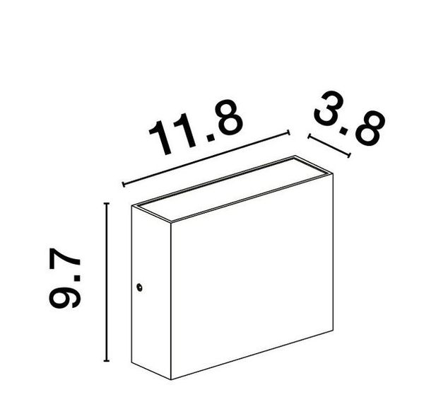 Nova Luce DEWI LED Wandleuchte Anthrazit 7,7W IP65 Warmweiss 12x4x10cm 9492640