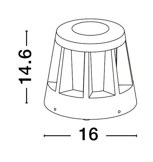 Nova Luce STARK LED Sockelleuchte Anthrazit 8,2W IP65 Warmweiss 16x16x14,6cm 9492660