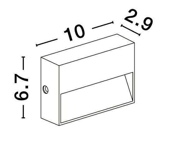 Nova Luce VISION LED Wandleuchte Anthrazit 1,5W IP54 Warmweiss 10x2,9x6,7cm 9492690