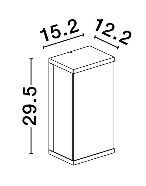 Nova Luce REGINA Wandleuchte E27 Anthrazit 12W IP65 15,2x12,2x29,5cm 9492710