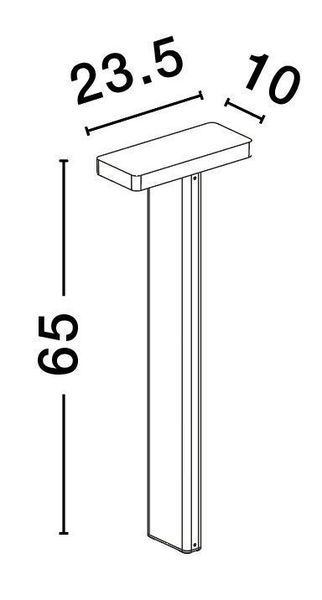 Nova Luce POET LED Wegeleuchte Anthrazit 16W IP65 Warmweiss 23,5x10x65cm 9492780