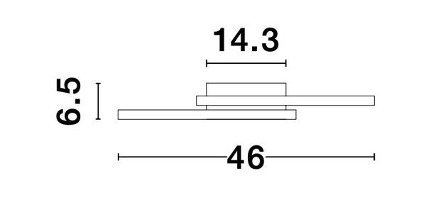 Nova Luce BILBAO LED Deckenleuchte Blattgold 25W Warmweiss 46x46x6,5cm 9500821