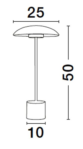 Nova Luce LASH LED Tischleuchte Gold 5W Warmweiss 25x10x50cm 9501227