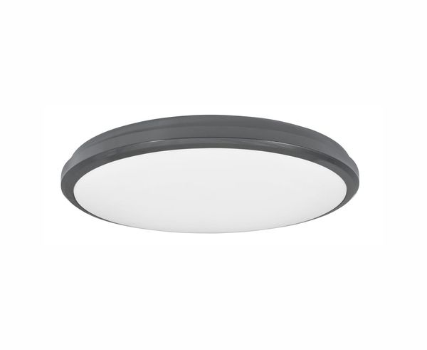 Nova Luce TOMMY LED Wand,-Deckenleuchte Grau 24W IP54 Warmweiss 32x32x6cm 9521001