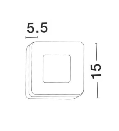 Nova Luce TUNE LED Wandleuchte Weiß 9W IP65 Warmweiss 15x5,5x15cm 9529720