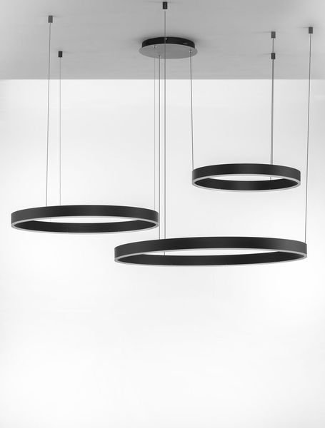 Nova Luce MOTIF LED Pendelleuchte Schwarz 140W Warmweiss 250x100cm dimmbar 9530170