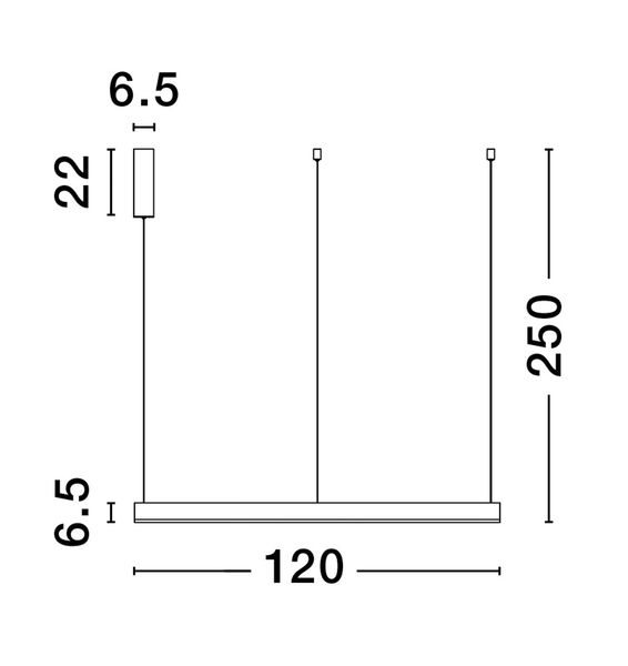 Nova Luce MOTIF LED Pendelleuchte Weiß 72W Warmweiss 250x120cm dimmbar 9530200