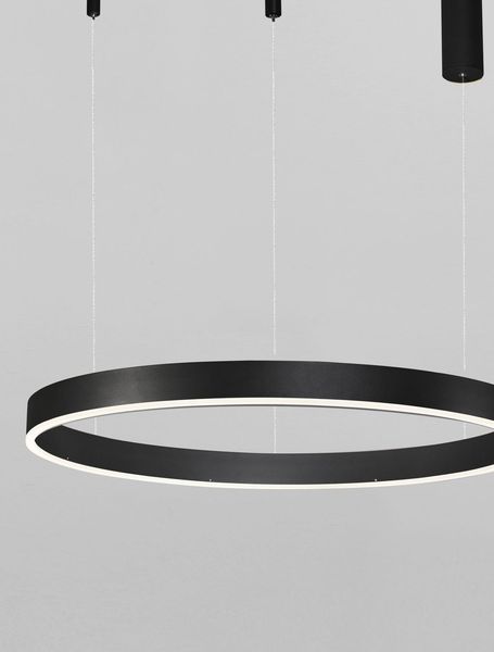 Nova Luce MOTIF LED Pendelleuchte Schwarz 60W Steuerbare Lichtfarbe 200x100cm dimmbar 9530214