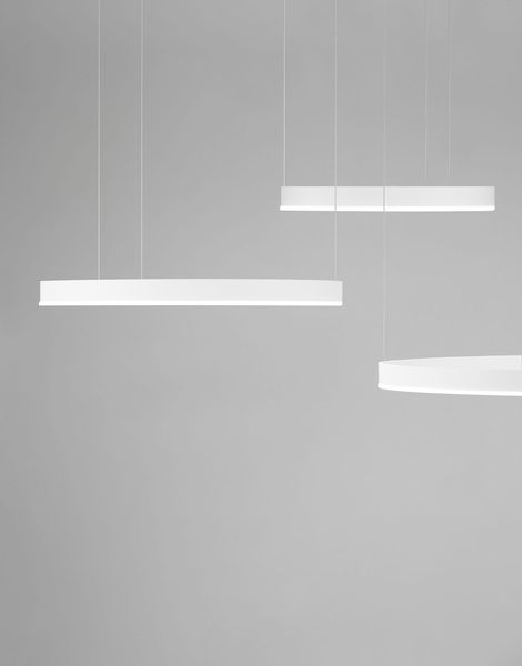 Nova Luce MOTIF LED Pendelleuchte Weiß 140W Steuerbare Lichtfarbe 250x100cm dimmbar 9530216