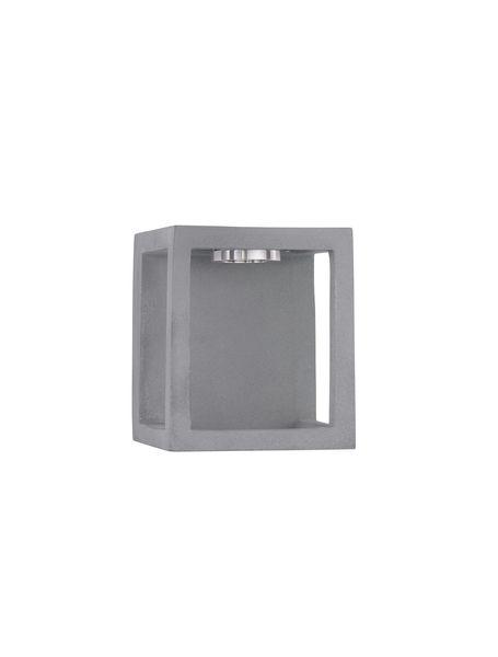 Nova Luce BEV LED Wandleuchte Grau 5W IP65 Warmweiss 17x17x20cm 9540214