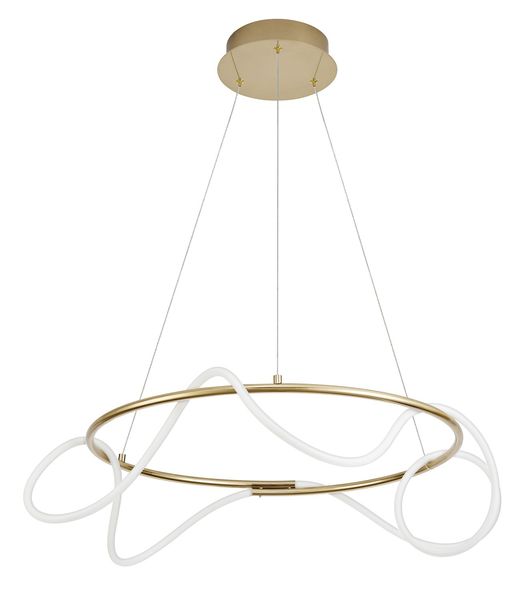 Nova Luce TIRIAC LED Pendelleuchte Gold 43W Warmweiss 120x70cm dimmbar 9548104