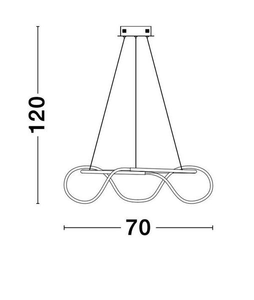 Nova Luce TIRIAC LED Pendelleuchte Gold 43W Warmweiss 120x70cm dimmbar 9548104