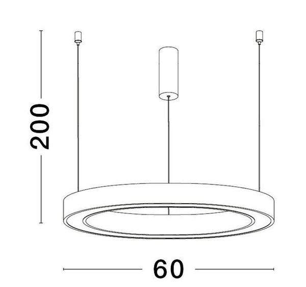 Nova Luce STING LED Pendelleuchte Bronze 40W Warmweiss 200x60cm dimmbar 9558602