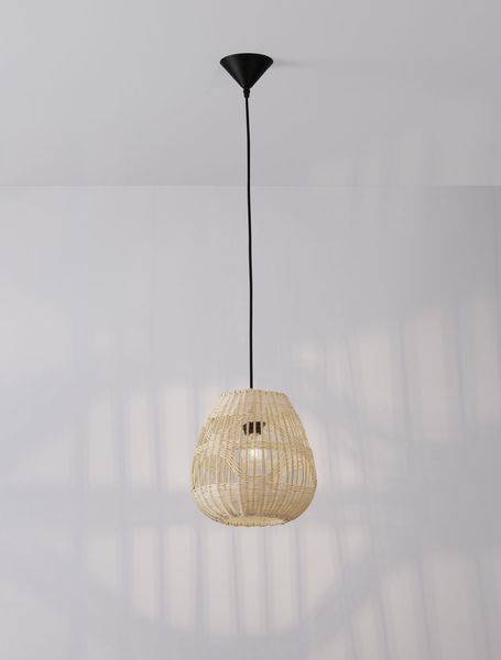 Nova Luce MARLO Pendelleuchte E27 Beige 180x27cm dimmbar 9586500