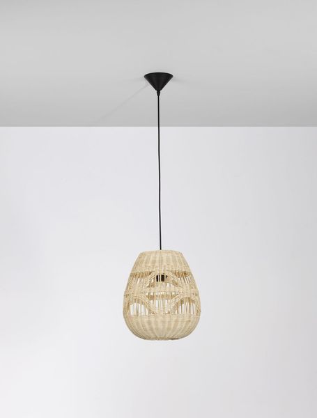 Nova Luce MARLO Pendelleuchte E27 Beige 185x30cm dimmbar 9586501