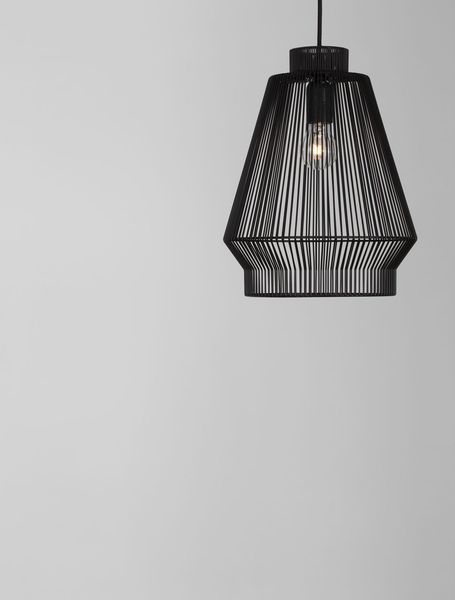 Nova Luce BREDO Pendelleuchte E27 Schwarz 185x27,5cm dimmbar 9586510