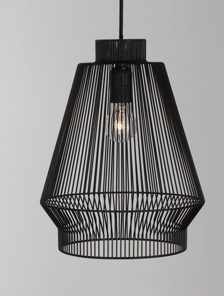 Nova Luce BREDO Pendelleuchte E27 Schwarz 185x27,5cm dimmbar 9586510