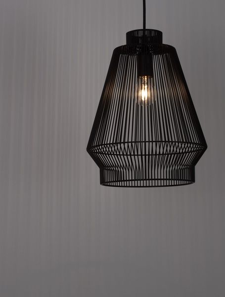 Nova Luce BREDO Pendelleuchte E27 Schwarz 185x27,5cm dimmbar 9586510