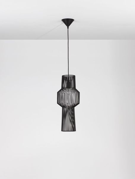 Nova Luce BREDO Pendelleuchte E27 Schwarz 195x21cm dimmbar 9586511