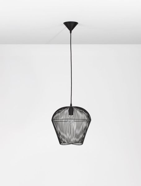 Nova Luce BREDO Pendelleuchte E27 Schwarz 185x31,5cm dimmbar 9586512