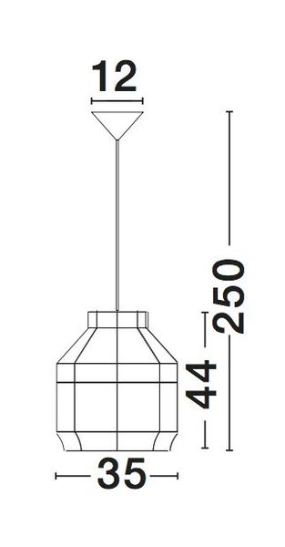 Nova Luce MIA Pendelleuchte E27 Elfenbein 250x35cm dimmbar 9586596