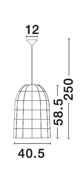 Nova Luce AURORA Pendelleuchte E27 Weiß 250x40,5cm dimmbar 9586682