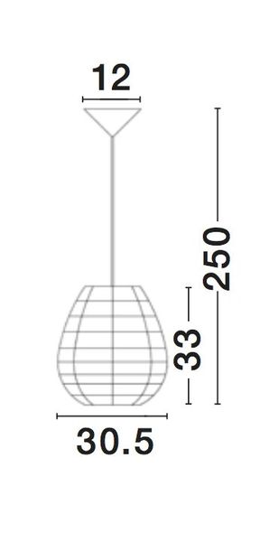 Nova Luce GRIFFIN Pendelleuchte E27 Mokka 250x30,5cm dimmbar 9587131