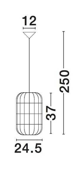 Nova Luce AURORA Pendelleuchte E27 Elfenbein 250x24,5cm dimmbar 9587162