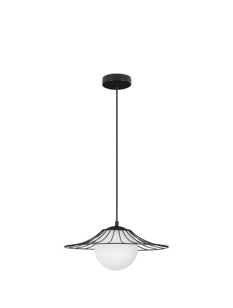 Nova Luce FLY Pendelleuchte E27 Schwarz 115x36cm dimmbar 9620126