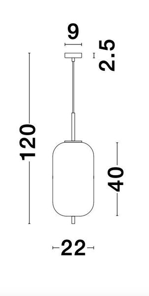 Nova Luce LATO Pendelleuchte E27 Gold 120x22cm dimmbar 9624062