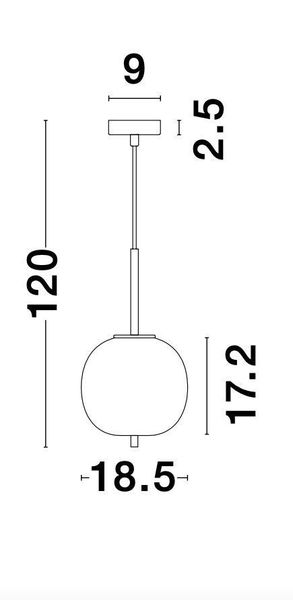 Nova Luce LATO Pendelleuchte E14 Gold-Weiss 120x18,5cm dimmbar 9624064