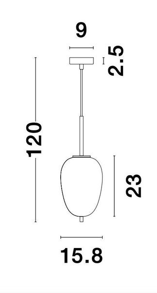 Nova Luce LATO Pendelleuchte E14 Gold-Weiss 120x15,8cm dimmbar 9624066