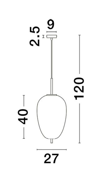 Nova Luce LATO Pendelleuchte E27 Gold-Rauchig 120x27cm dimmbar 9624081