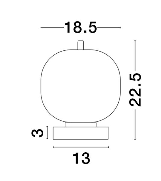 Nova Luce LATO Tischleuchte E14 Schwarz 22,5x18,5cm 9624085