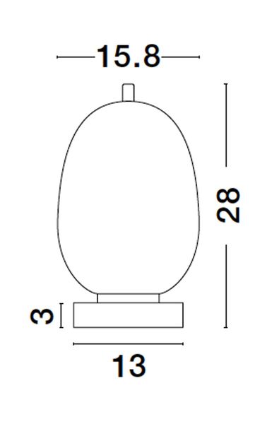 Nova Luce LATO Tischleuchte E14 Gold 28x15,8cm 9624088