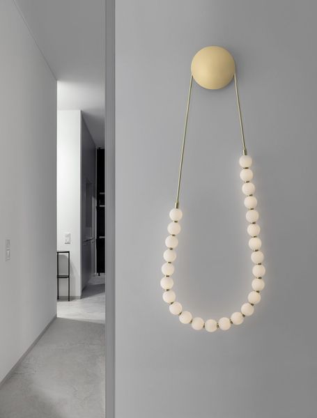 Nova Luce PERLA LED Wandleuchte Gold 56W Warmweiss 50x5,3x132cm dimmbar 9695204