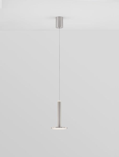 Nova Luce PALENCIA LED Pendelleuchte Nickel 10W Warmweiss 160x15cm 9695227