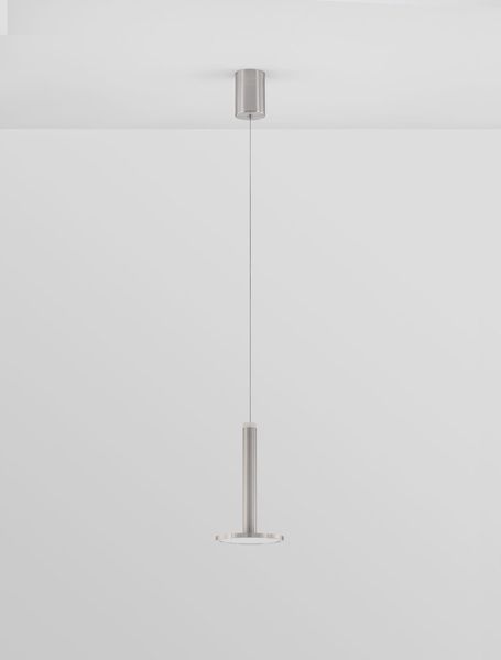 Nova Luce PALENCIA LED Pendelleuchte Nickel 10W Warmweiss 160x15cm 9695227