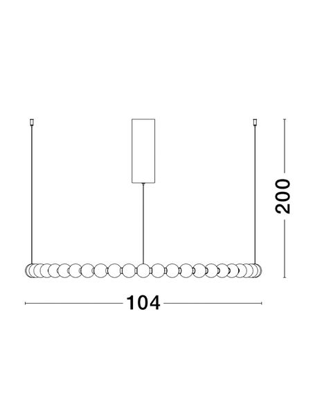 Nova Luce PERLA LED Pendelleuchte Gold 96W Warmweiss 200x104cm dimmbar 9695232