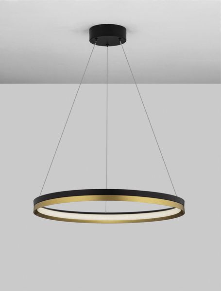 Nova Luce CANTRIA LED Pendelleuchte Schwarz 33W Warmweiss 150x60cm dimmbar 9695238