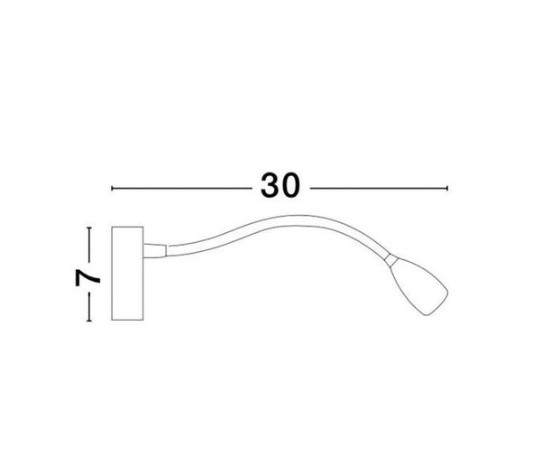 Nova Luce FLEX LED Wandleuchte Weiß 3W Warmweiss 30x7cm 9701611