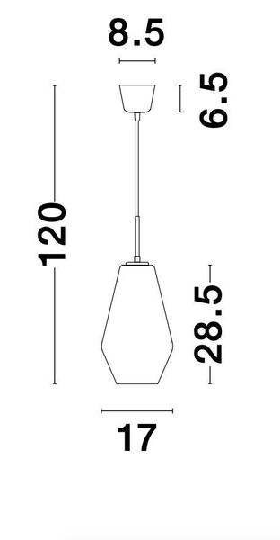 Nova Luce VEIRO Pendelleuchte E27 Schwarz 120x17cm dimmbar 9724101